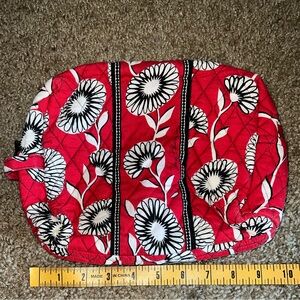 Vera Bradley Red and White Floral Cosmetic Bag